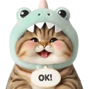 Стикер Дино котики