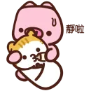Стикер Meow家族及月巴豬仔