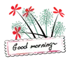 Стикер Flowers and greeting card
