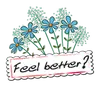 Стикер Flowers and greeting card