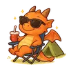 Стикер fluffy fire wings