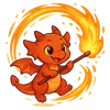 Стикер fluffy fire wings