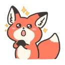 Стикер Fluffy Red Foxy