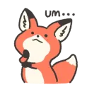Стикер Fluffy Red Foxy