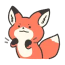 Стикер Fluffy Red Foxy