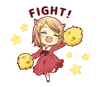 Стикер Fluffy Hamster Girl