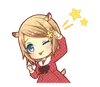 Стикер Fluffy Hamster Girl