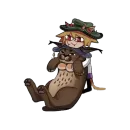 Стикер Кішка-дурішка