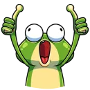 Стикер Лягуш и Квакуша Без Текста