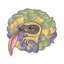 Стикер Funny Pangolin