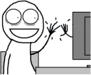 Стикер Guy Behind The Desk