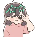 Стикер Летняя тян