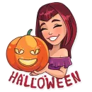 Стикер Halloween Girl