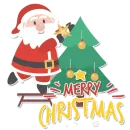 Стикер Happy Merry Christmas