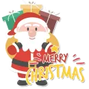 Стикер Happy Merry Christmas