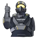 Стикер Helldivers Red Caffeine