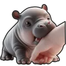 Стикер Бегемотик