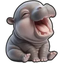 Стикер Бегемотик