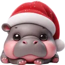 Новогодний бегемотик