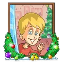 Стикер Home Alone Anime