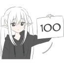 Стикер Эльфийка в худи