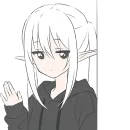 Стикер Эльфийка в худи