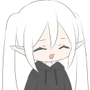 Стикер Эльфийка в худи