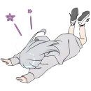 Стикер Худи тян серая