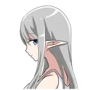 Стикер Эльфийка