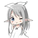 Стикер Эльфийка