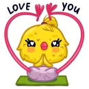 Стикер Chicken yogi Shusha