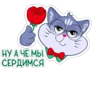 Стикер Кот Ученый