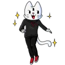 Стикер Кот Рукав