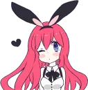 Стикер A Cute Little Rabbit Girl
