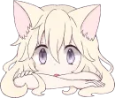 Стикер White Cat Girl