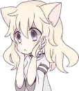 Стикер White Cat Girl