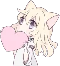 Стикер White Cat Girl