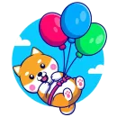 Стикер Lady Shiba