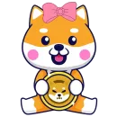 Стикер Lady Shiba