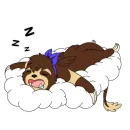 Стикер Lazy Sloth