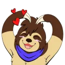 Стикер Lazy Sloth