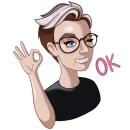 Стикер Елена Художник