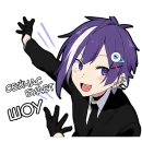 Стикер Ленивая тян