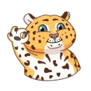 Стикер Леопард Толстый