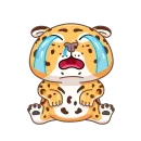 Стикер Леопард Толстый