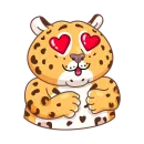 Стикер Леопард Толстый