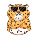 Стикер Леопард Толстый