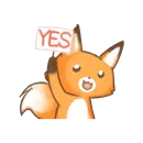 Стикер Лис Амперчик