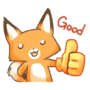 Стикер Лис Амперчик