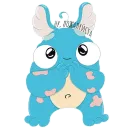 Стикер Милый монстр Кьюриосити